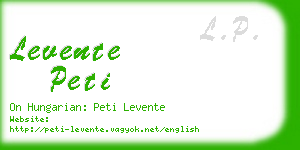 levente peti business card